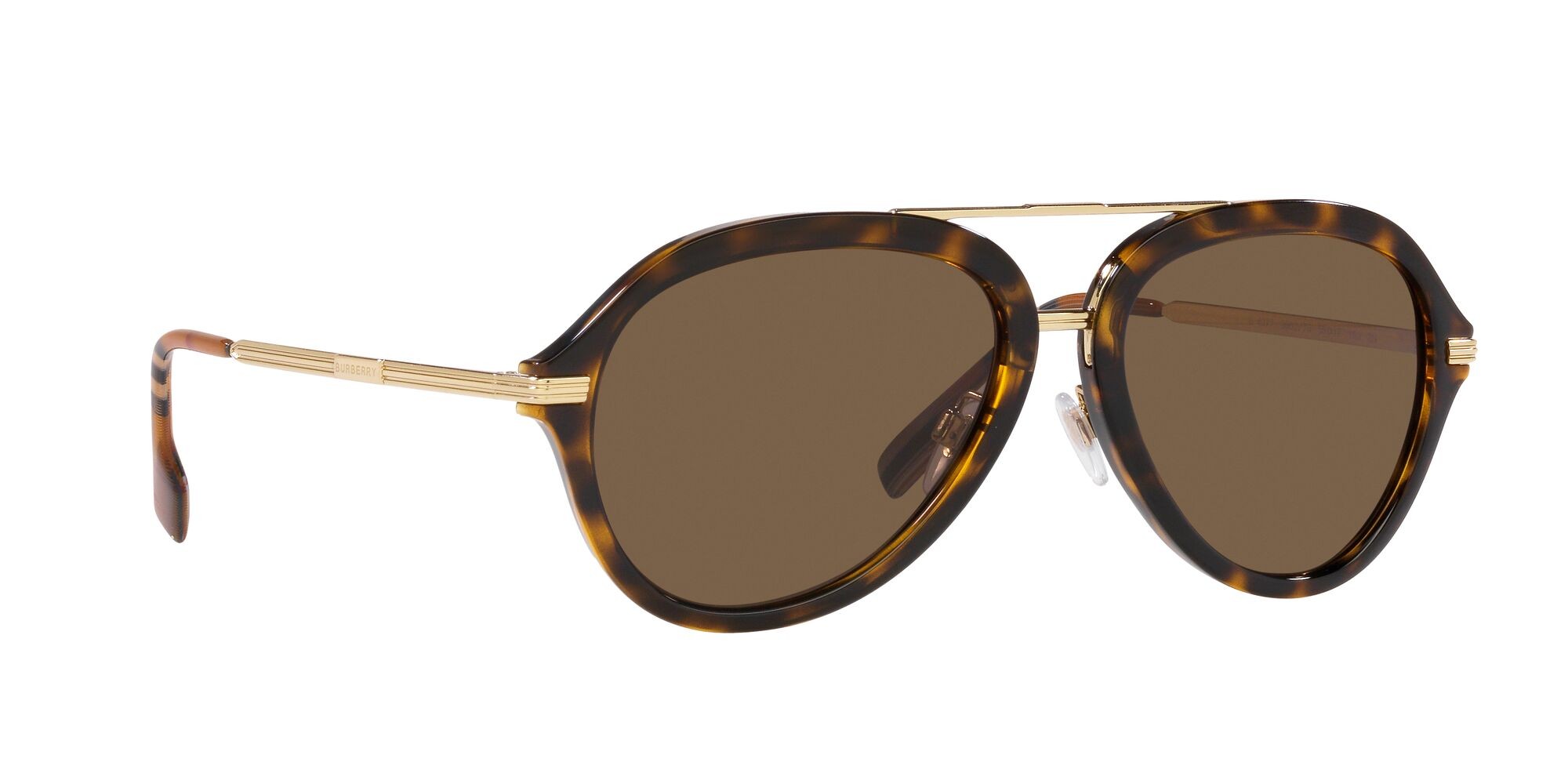 Occhiali da sole Burberry Jude BE 4377 (300273) colore havana scuro forma aviator lenti marrone scuro