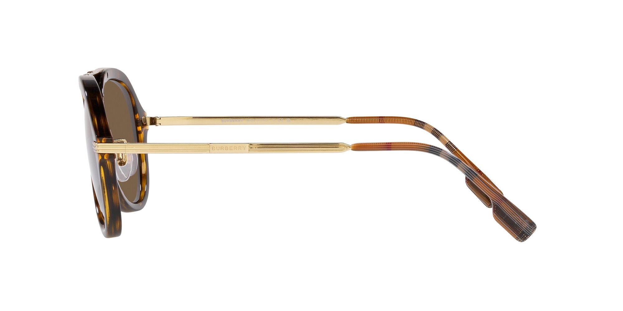 Occhiali da sole Burberry Jude BE 4377 (300273) colore havana scuro forma aviator lenti marrone scuro