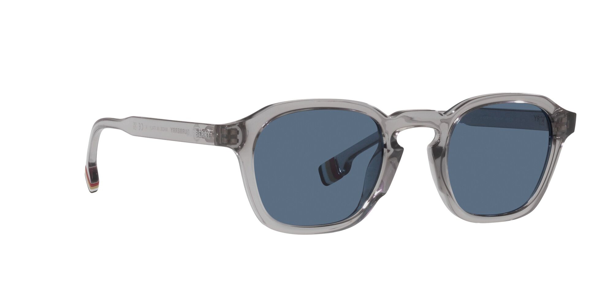 Sonnenbrillen Burberry Percy BE 4378U (382580) farbe grigio form unregelmäßig gläser blu scuro