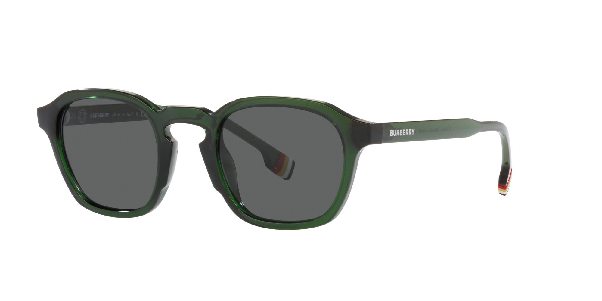 Sonnenbrillen Burberry Percy BE 4378U (394687) farbe verde form unregelmäßig gläser grigio scuro