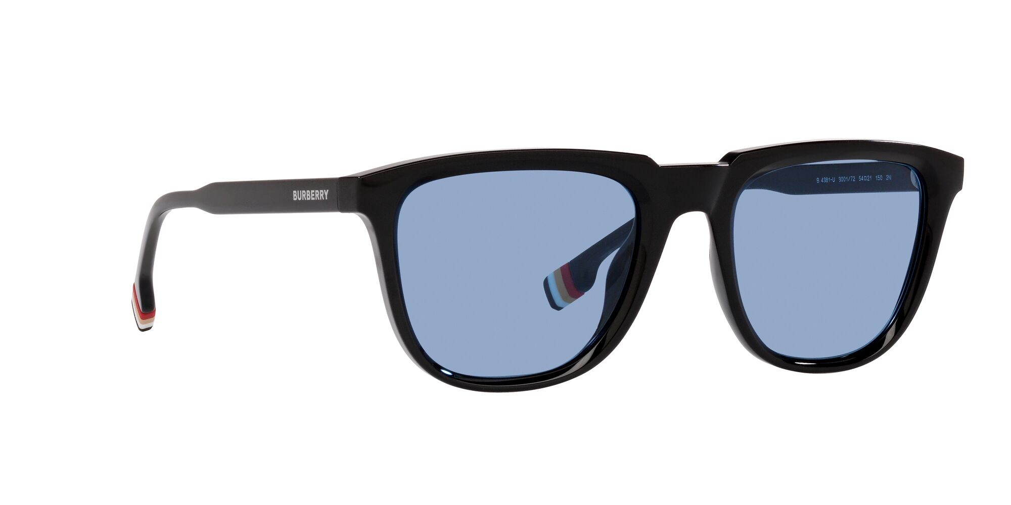 Sonnenbrillen Burberry George BE 4381U (300172) farbe nero form quadratisch gläser azzurro