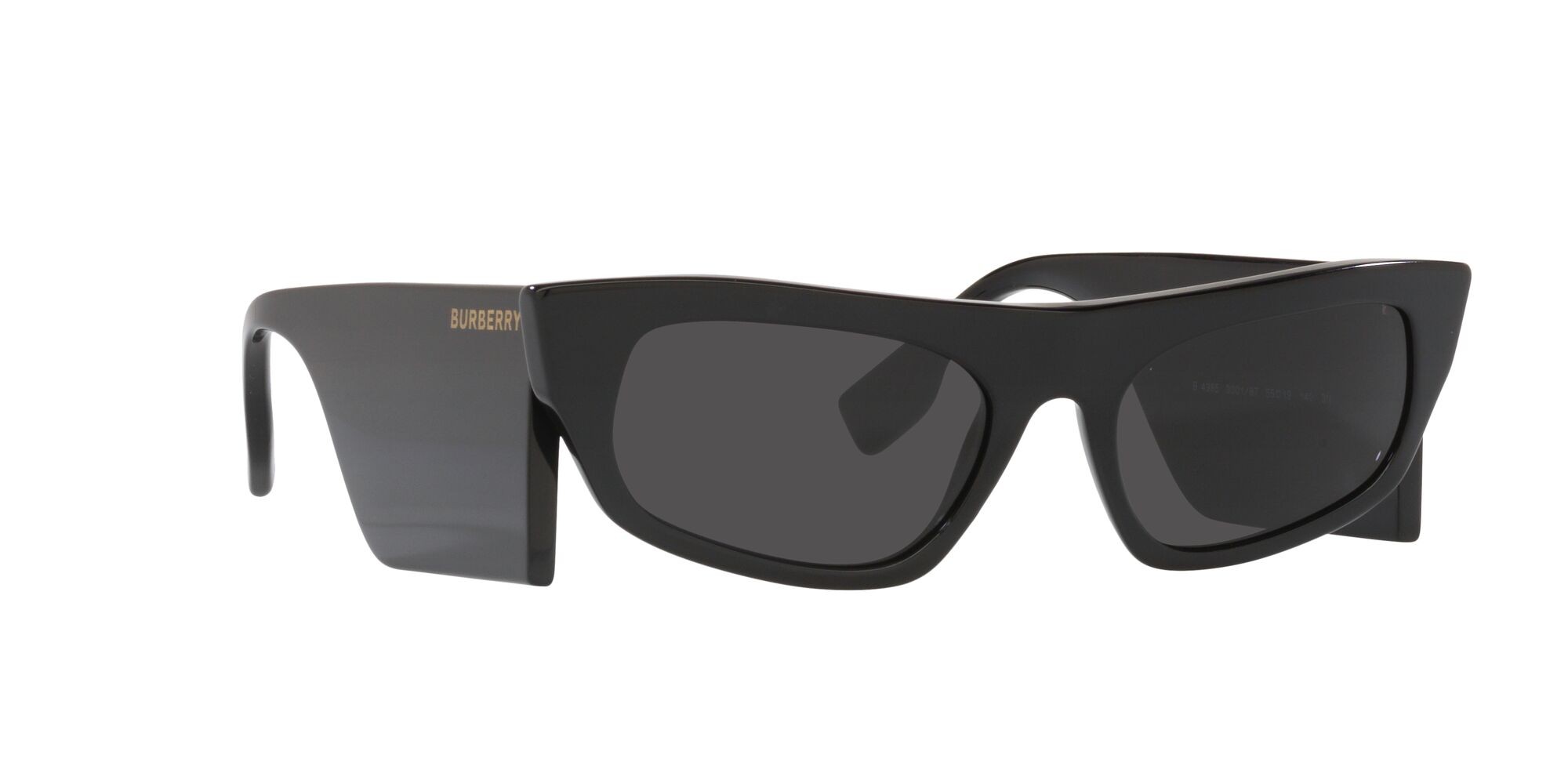 Sonnenbrillen Burberry Palmer BE 4385 (300187) farbe nero form unregelmäßig gläser grigio scuro