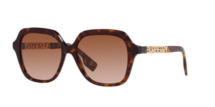 Occhiali da sole Burberry Joni BE 4389 (300213) colore havana scuro forma quadrato lenti marrone sfumato