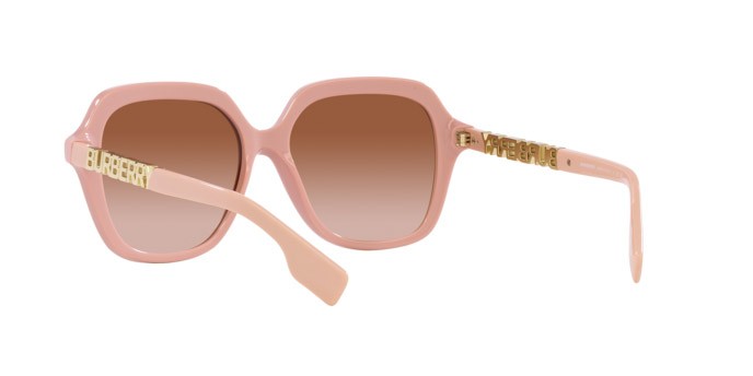 Sunglasses Burberry Joni BE 4389 (406113) color rosa shape square lenses marrone sfumato