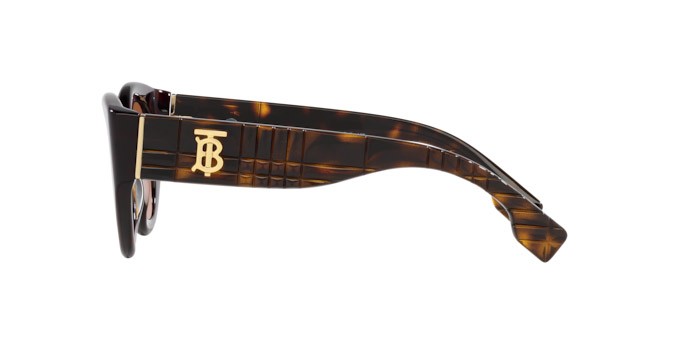 Occhiali da sole Burberry Meadow BE 4390 (300213) colore havana scuro forma pantos lenti marrone sfumato