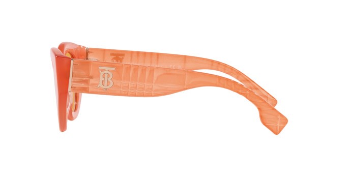 Occhiali da sole Burberry Meadow BE 4390 (4068/7) colore arancione forma pantos lenti arancione
