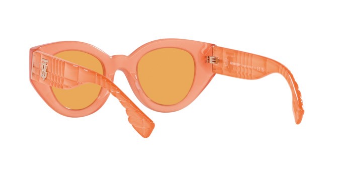 Occhiali da sole Burberry Meadow BE 4390 (4068/7) colore arancione forma pantos lenti arancione