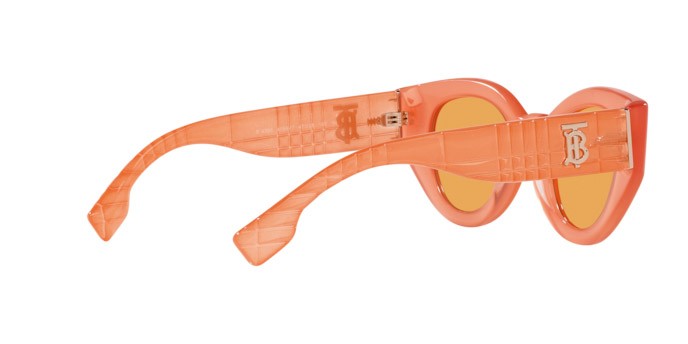 Occhiali da sole Burberry Meadow BE 4390 (4068/7) colore arancione forma pantos lenti arancione