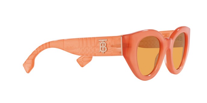 Occhiali da sole Burberry Meadow BE 4390 (4068/7) colore arancione forma pantos lenti arancione