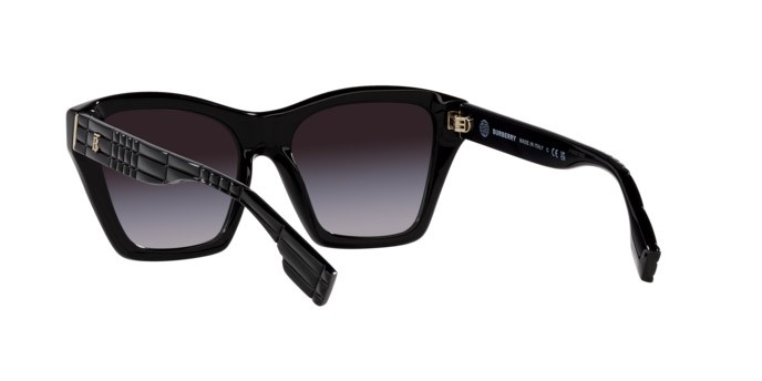 Occhiali da sole Burberry Arden BE 4391 (30018G) colore nero forma quadrato lenti sfumato grigio