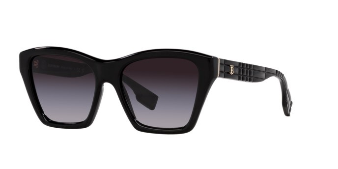 Occhiali da sole Burberry Arden BE 4391 (30018G) colore nero forma quadrato lenti sfumato grigio