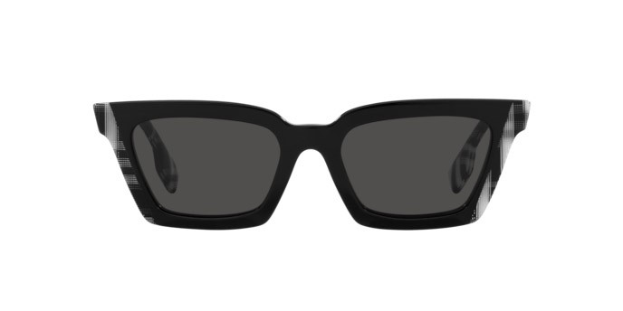 Occhiali da sole Burberry Briar BE 4392U (405187) colore black/check white black forma quadrato lenti grigio scuro