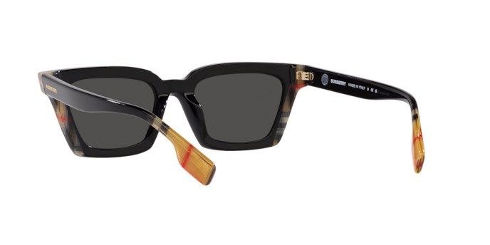 Sunglasses Burberry Briar BE 4392U (405587) color black/vintage check shape square lenses grigio scuro