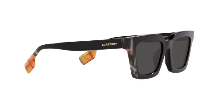 Sunglasses Burberry Briar BE 4392U (405587) color black/vintage check shape square lenses grigio scuro
