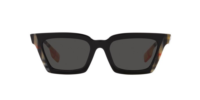 Sunglasses Burberry Briar BE 4392U (405587) color black/vintage check shape square lenses grigio scuro