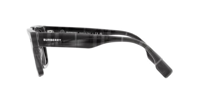 Sonnenbrillen Burberry Hayden BE 4394 (380487) farbe motivo a quadri grigio carbone form quadratisch gläser grigio scuro