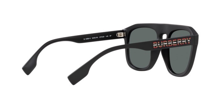 Sonnenbrillen Burberry Wren BE 4396U (346481) farbe nero opaco form quadratisch gläser polar grigio scuro