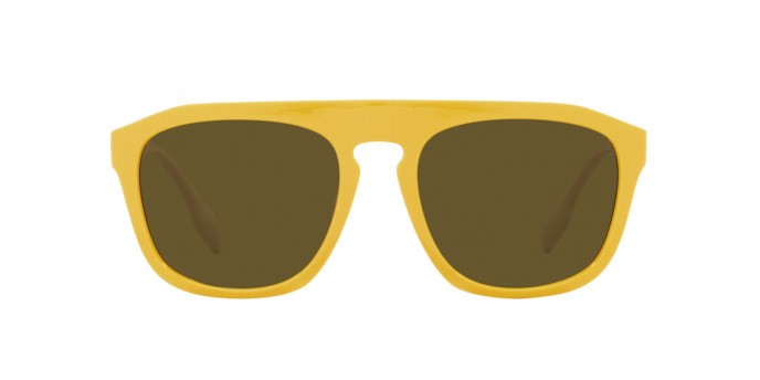 Occhiali da sole Burberry Wren BE 4396U (407073) colore giallo forma quadrato lenti marrone scuro