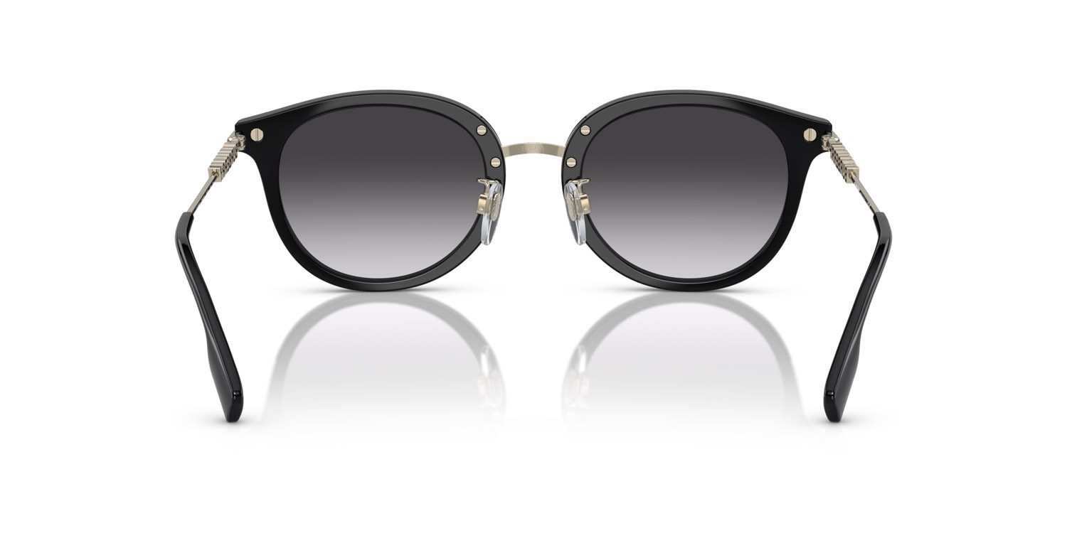 Occhiali da sole Burberry Kelsey BE 4398D (30018G) colore nero forma pantos lenti sfumato grigio