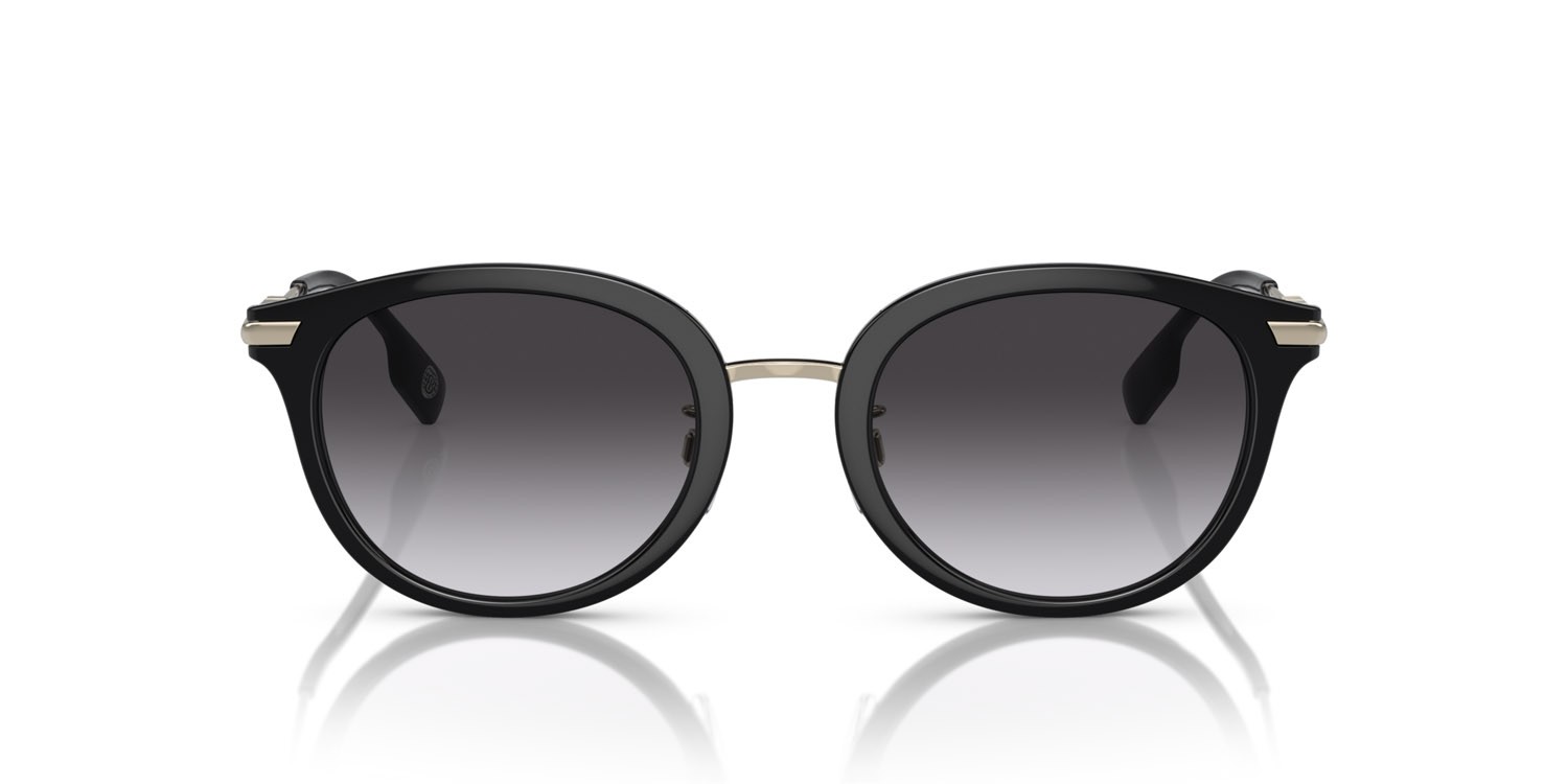 Occhiali da sole Burberry Kelsey BE 4398D (30018G) colore nero forma pantos lenti sfumato grigio