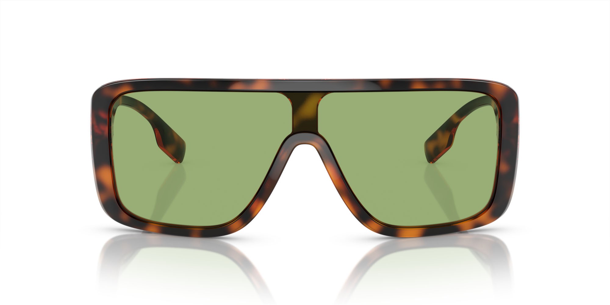 Sonnenbrillen Burberry BE 4401U (3002/2) farbe havana scuro form unregelmäßig gläser verde