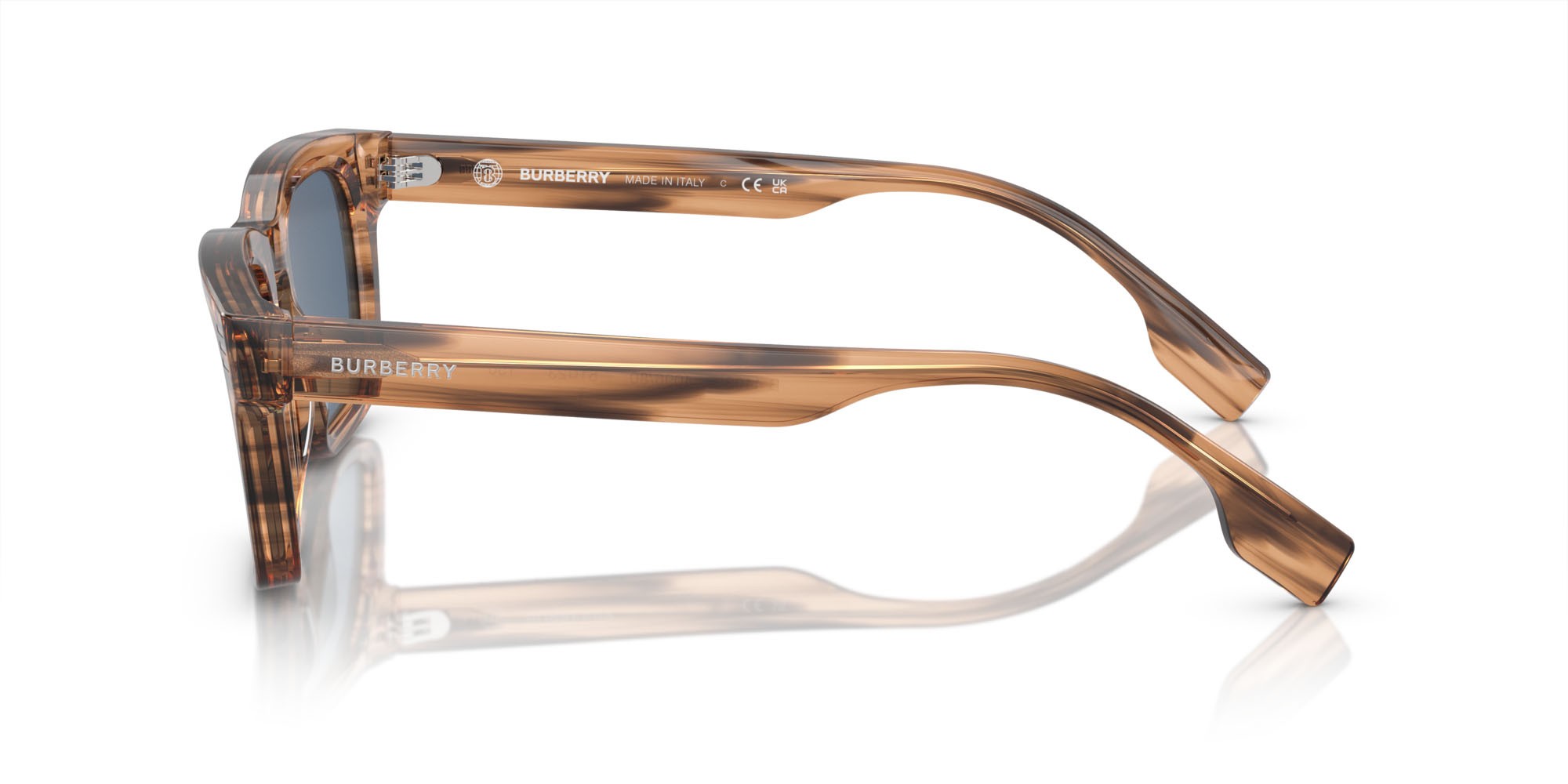 Sunglasses Burberry BE 4403 (409680) color marrone shape rectangle lenses blu scuro