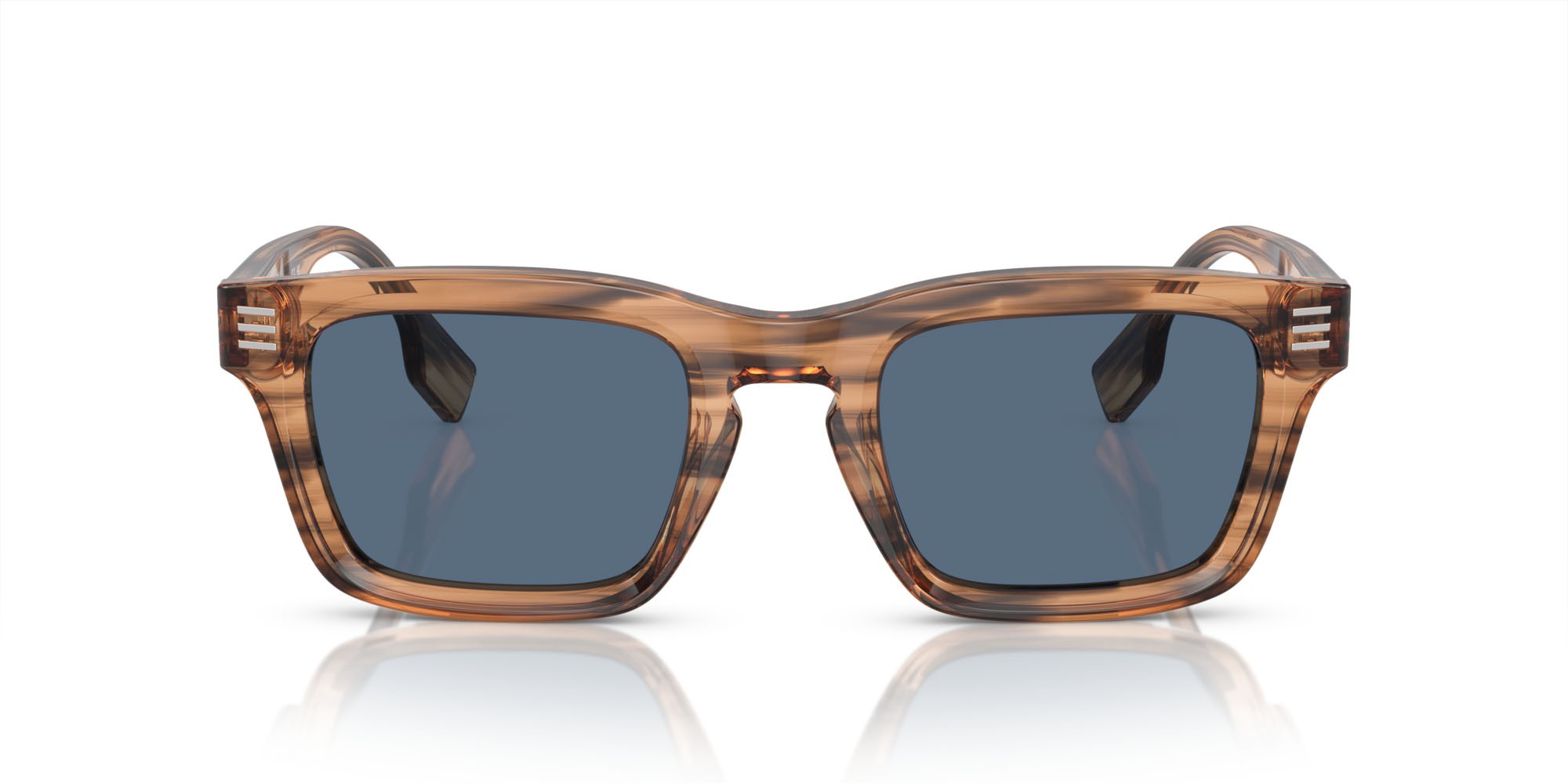 Sunglasses Burberry BE 4403 (409680) color marrone shape rectangle lenses blu scuro