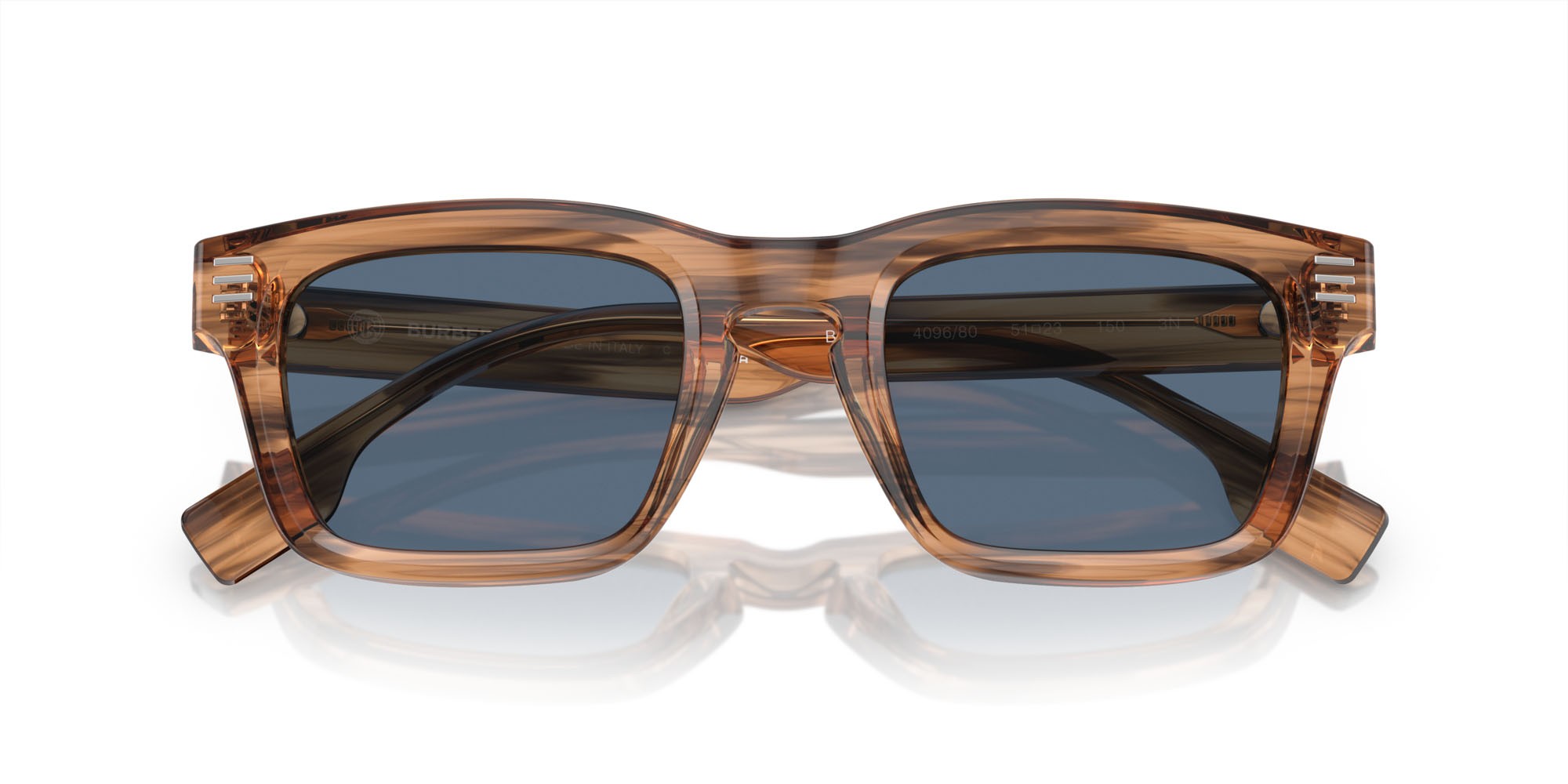 Sunglasses Burberry BE 4403 (409680) color marrone shape rectangle lenses blu scuro