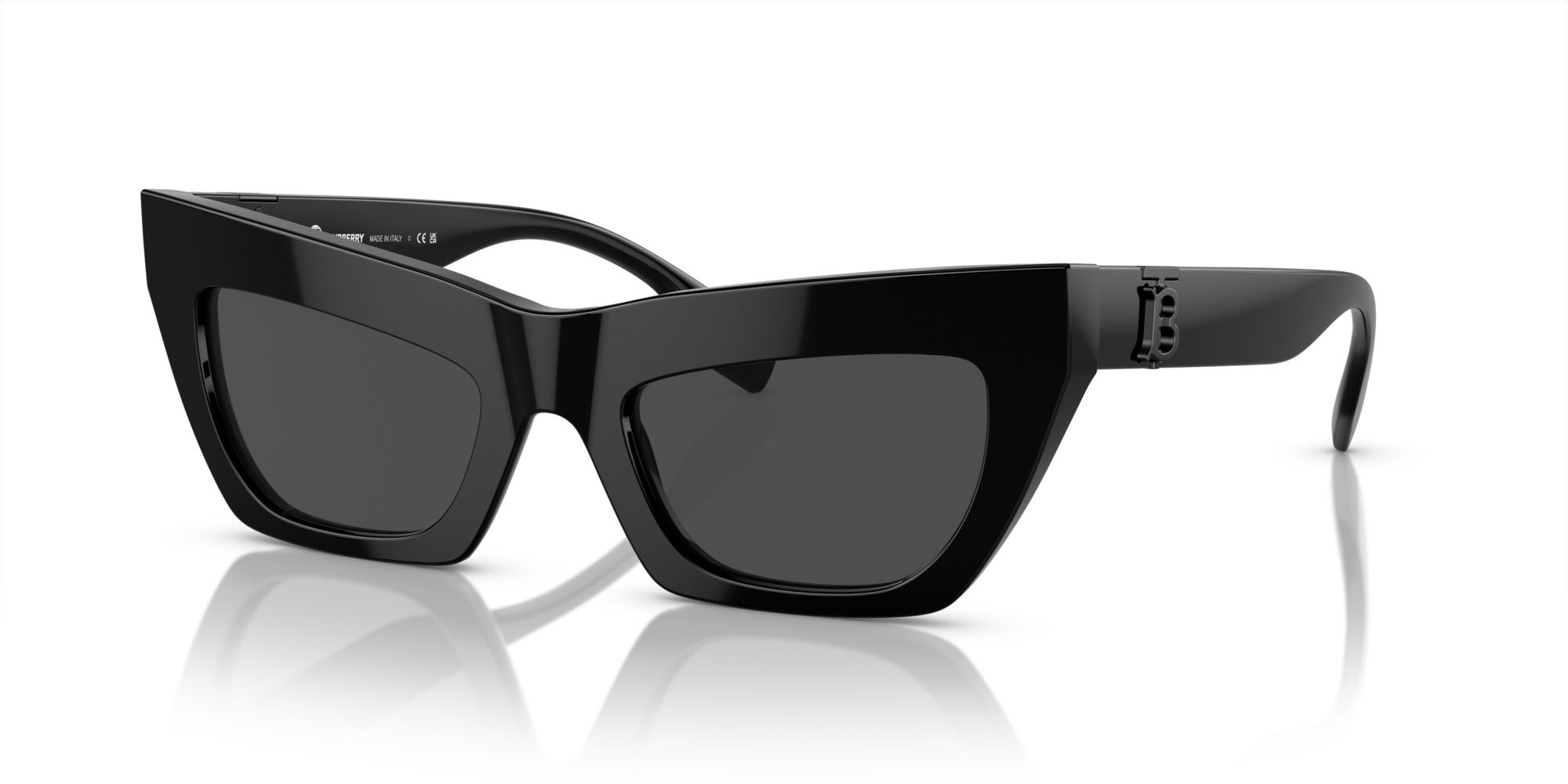 Sonnenbrillen Burberry BE 4405 (409387) farbe nero form cat-eye gläser grigio scuro