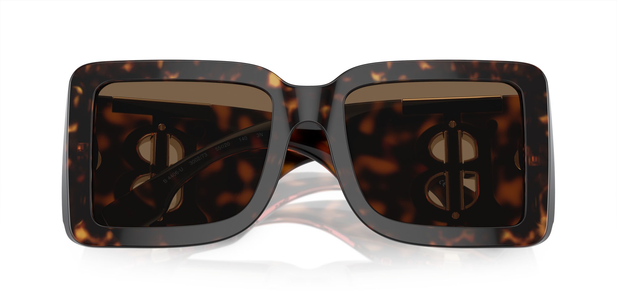 Occhiali da sole Burberry BE 4406U (300273) colore havana scuro forma quadrato lenti marrone scuro