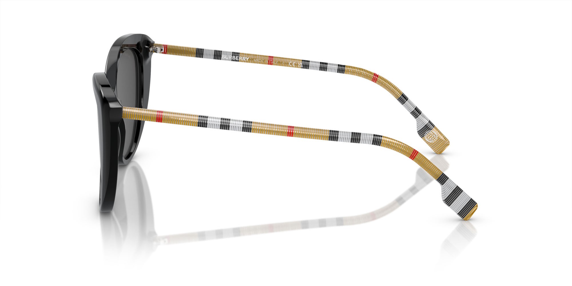 Occhiali da sole Burberry BE 4407 (385387) colore nero forma cat eye lenti grigio scuro
