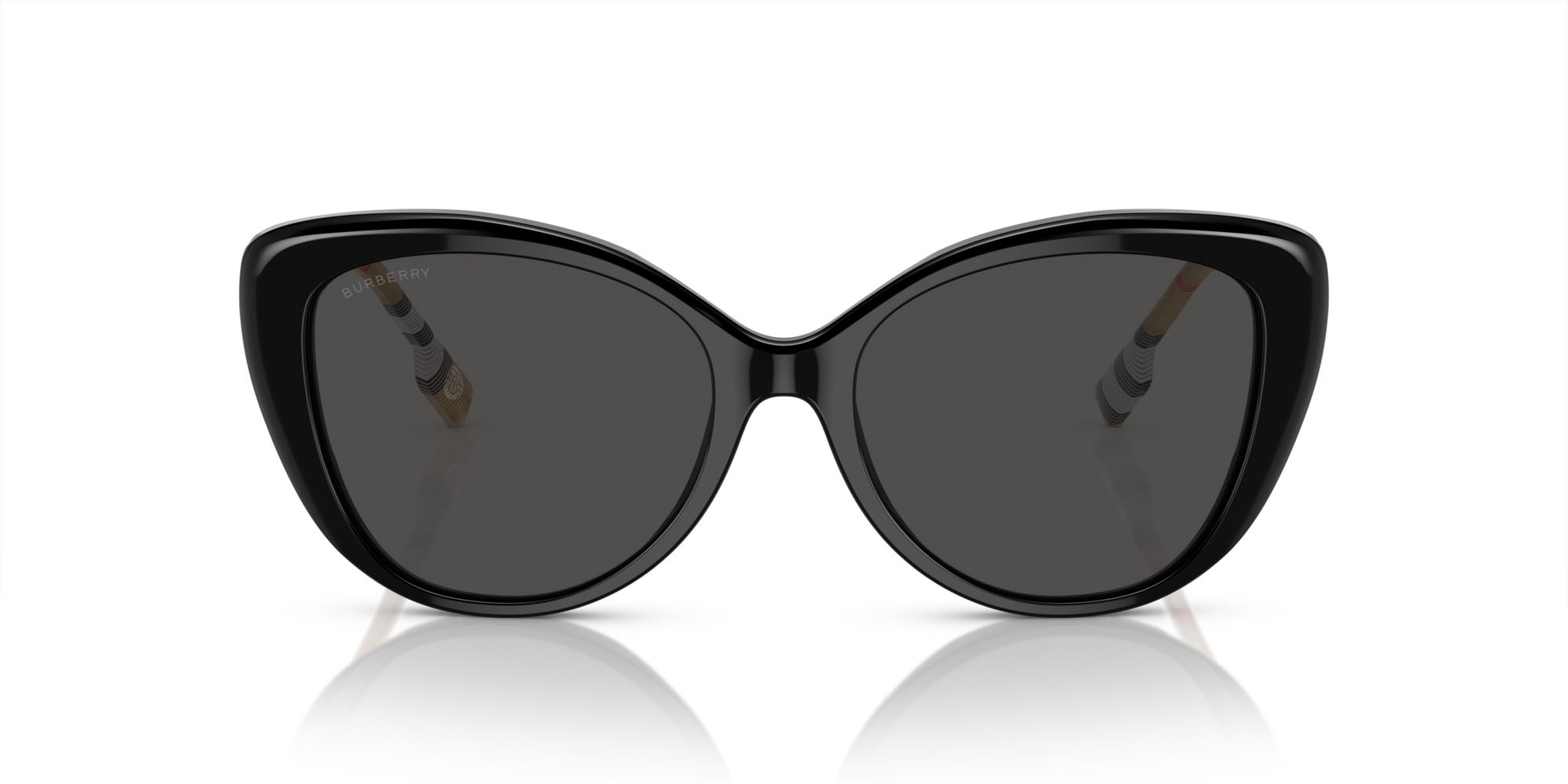 Occhiali da sole Burberry BE 4407 (385387) colore nero forma cat eye lenti grigio scuro