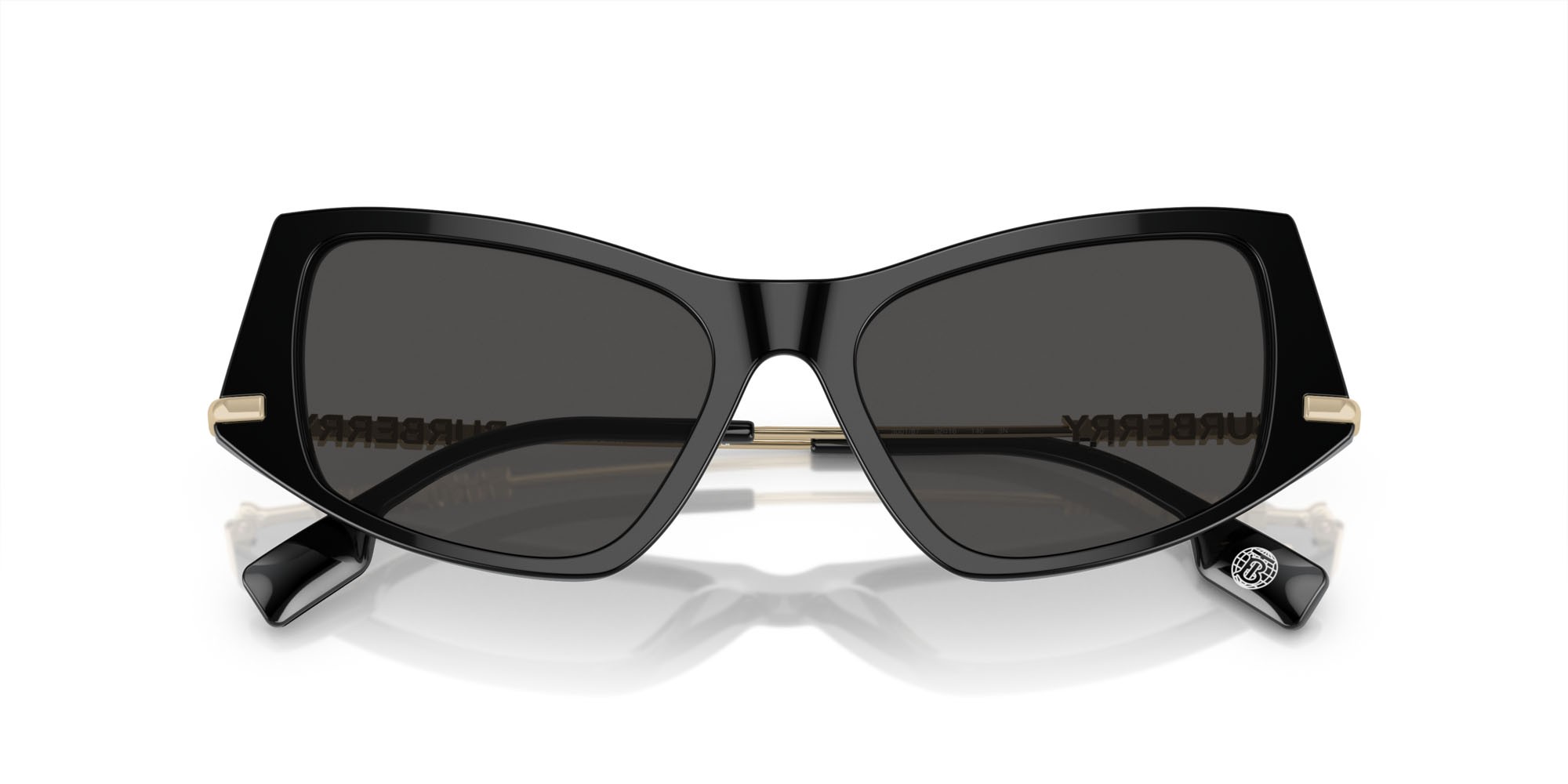 Occhiali da sole Burberry BE 4408 (300187) colore nero forma irregolare lenti grigio scuro
