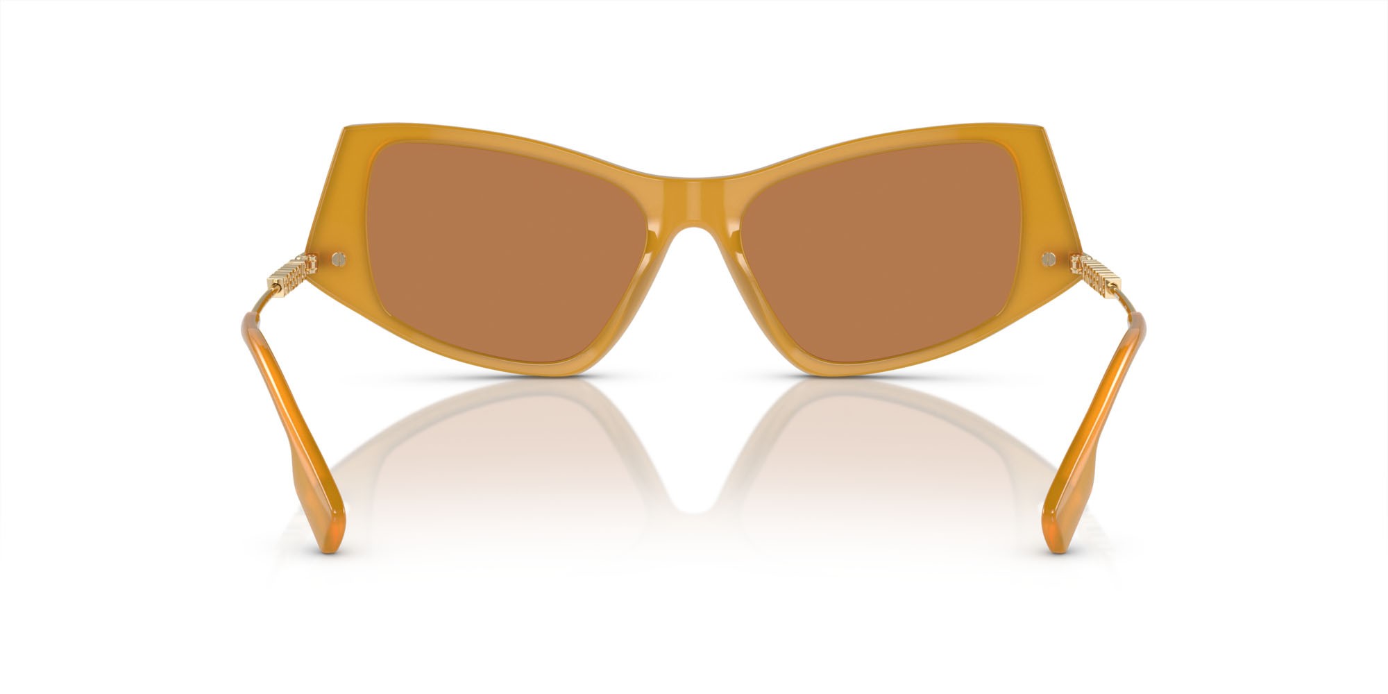 Sonnenbrillen Burberry BE 4408 (409473) farbe giallo form unregelmäßig gläser marrone scuro
