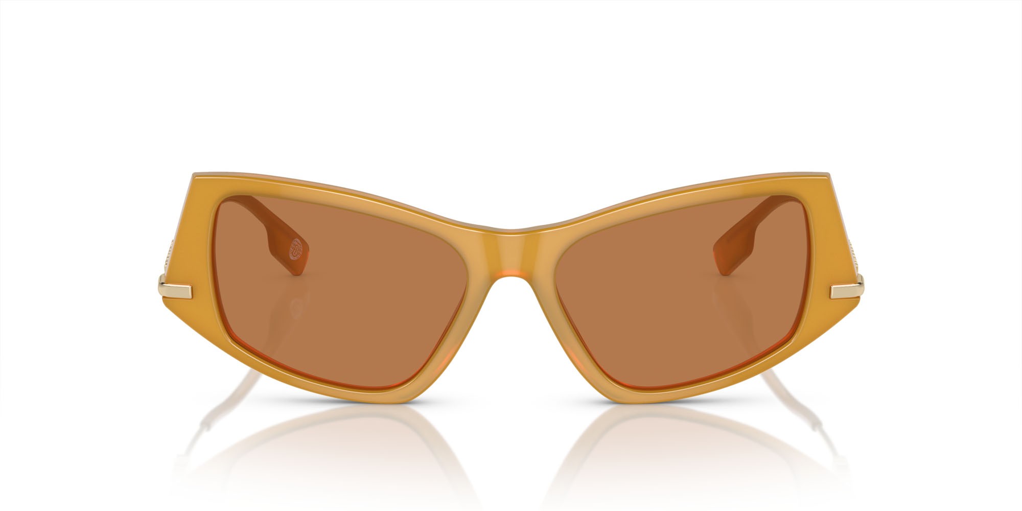 Sonnenbrillen Burberry BE 4408 (409473) farbe giallo form unregelmäßig gläser marrone scuro