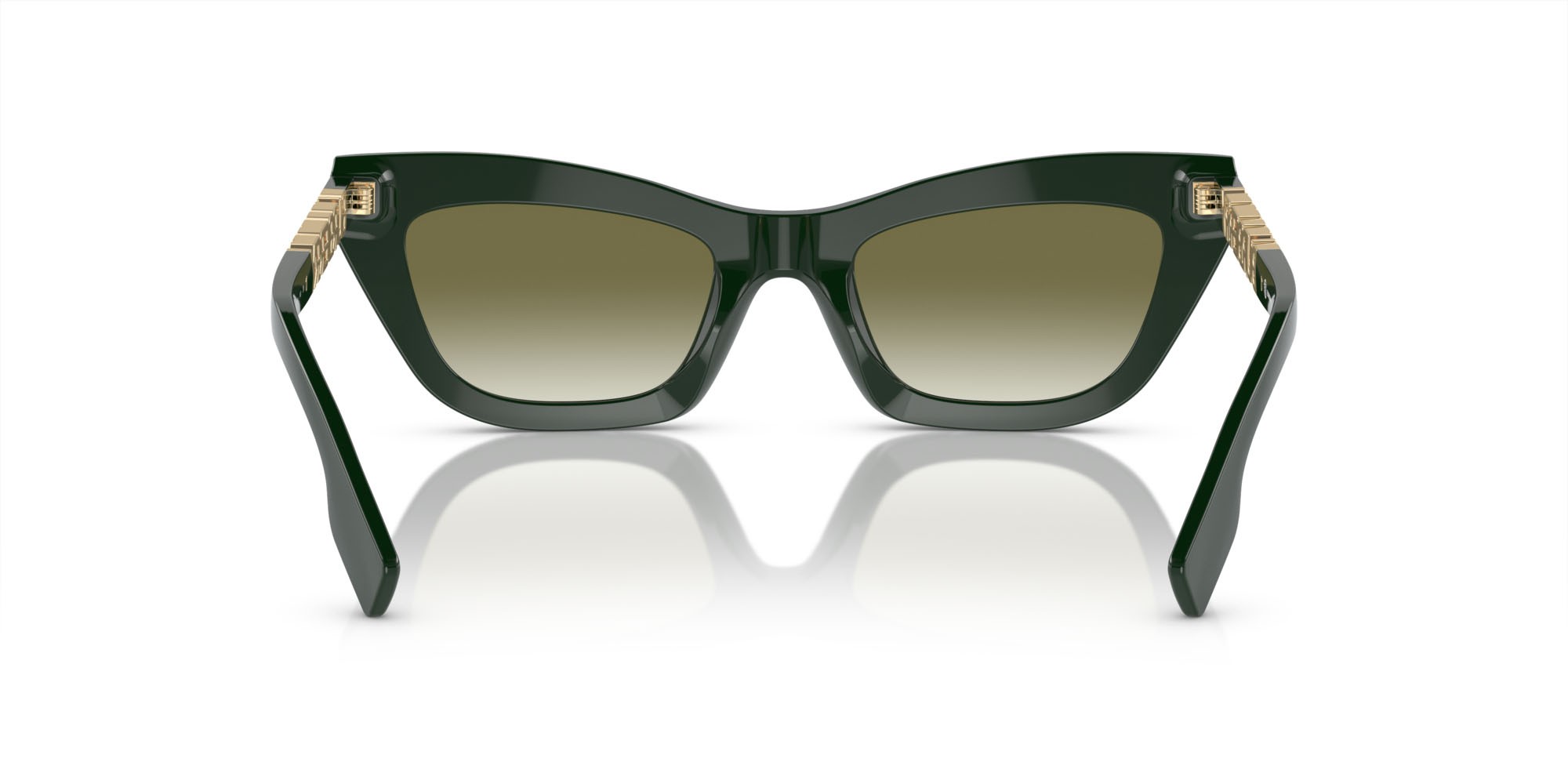 Occhiali da sole Burberry BE 4409 (40388E) colore verde forma cat eye lenti trasparente sfumato verde scuro