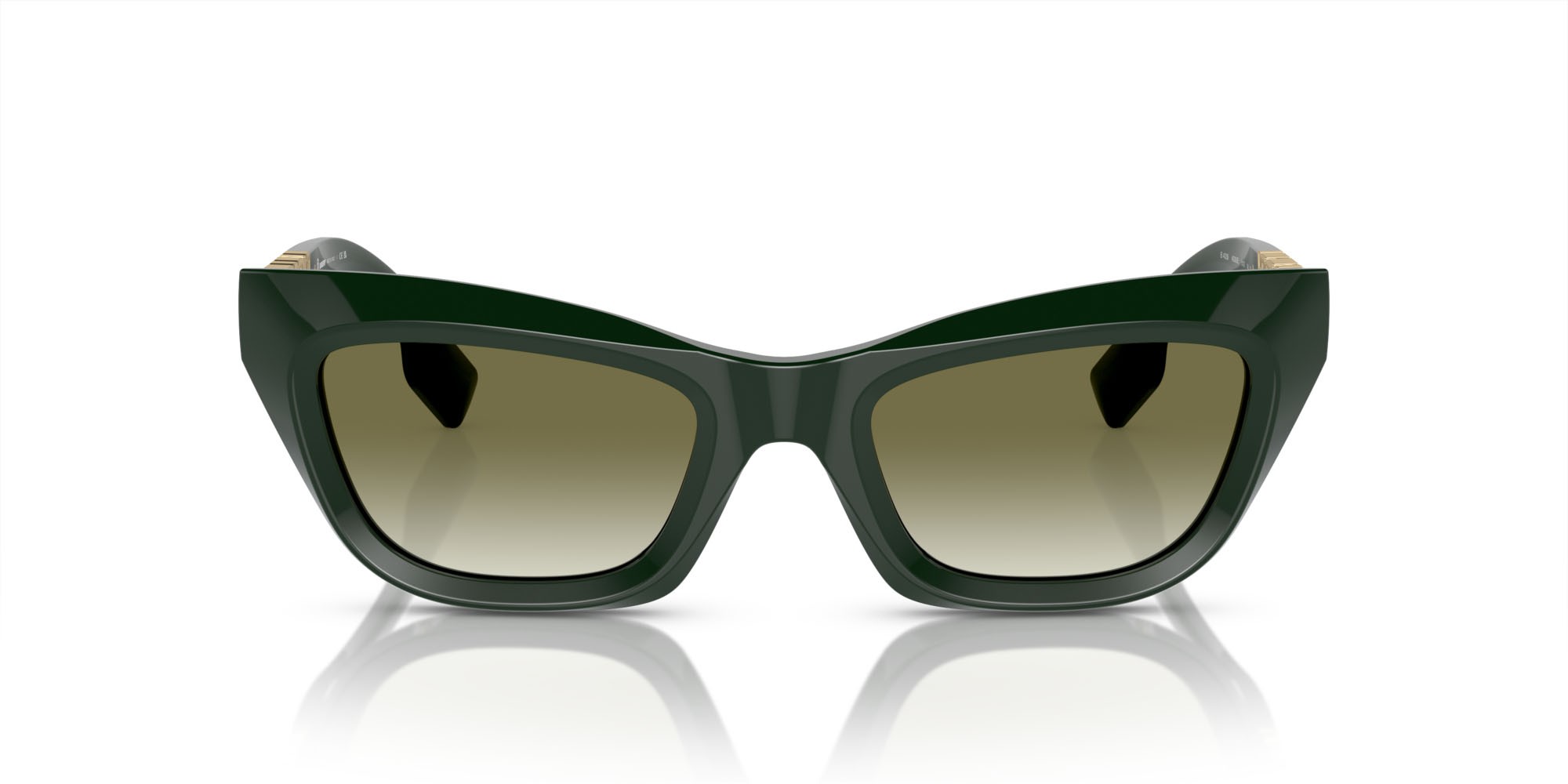 Occhiali da sole Burberry BE 4409 (40388E) colore verde forma cat eye lenti trasparente sfumato verde scuro