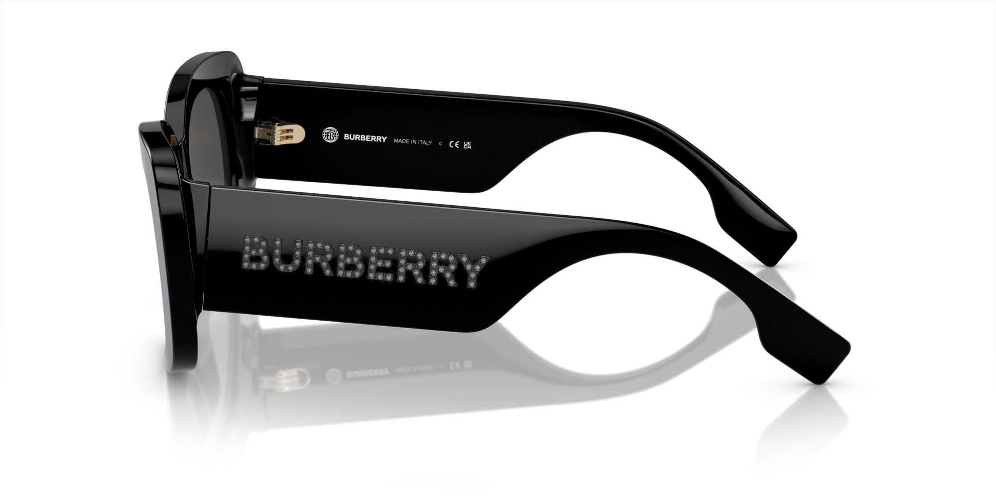 Occhiali da sole Burberry BE 4410 (300187) colore nero forma quadrato lenti grigio scuro