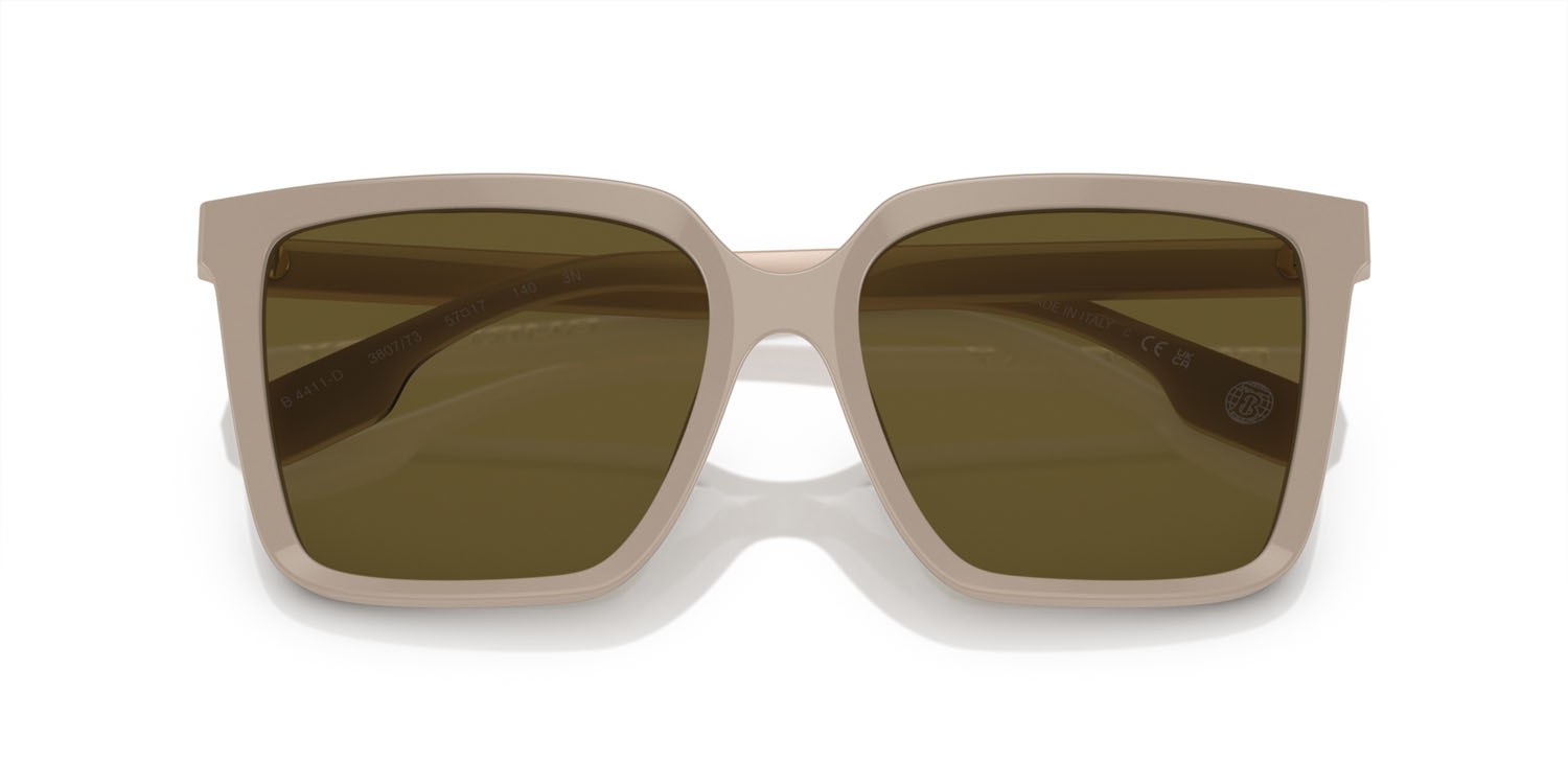Sunglasses Burberry BE 4411D (380773) color beige shape square lenses marrone scuro