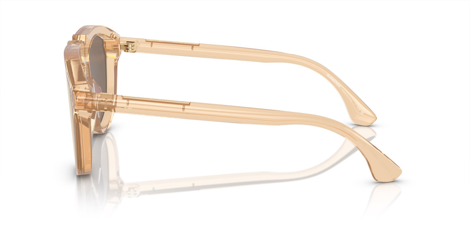 Sonnenbrillen Burberry BE 4417U (40635A) farbe marrone form aviator gläser marrone chiaro specchiato oro