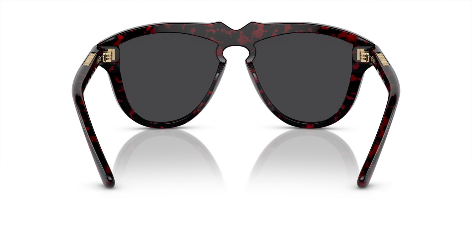 Occhiali da sole Burberry BE 4417U (41036G) colore havana rosso forma aviator lenti grigio argento specchiato