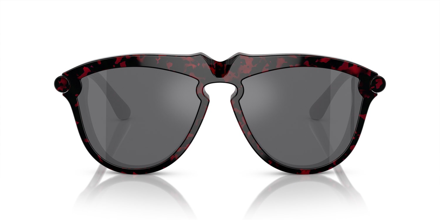 Occhiali da sole Burberry BE 4417U (41036G) colore havana rosso forma aviator lenti grigio argento specchiato
