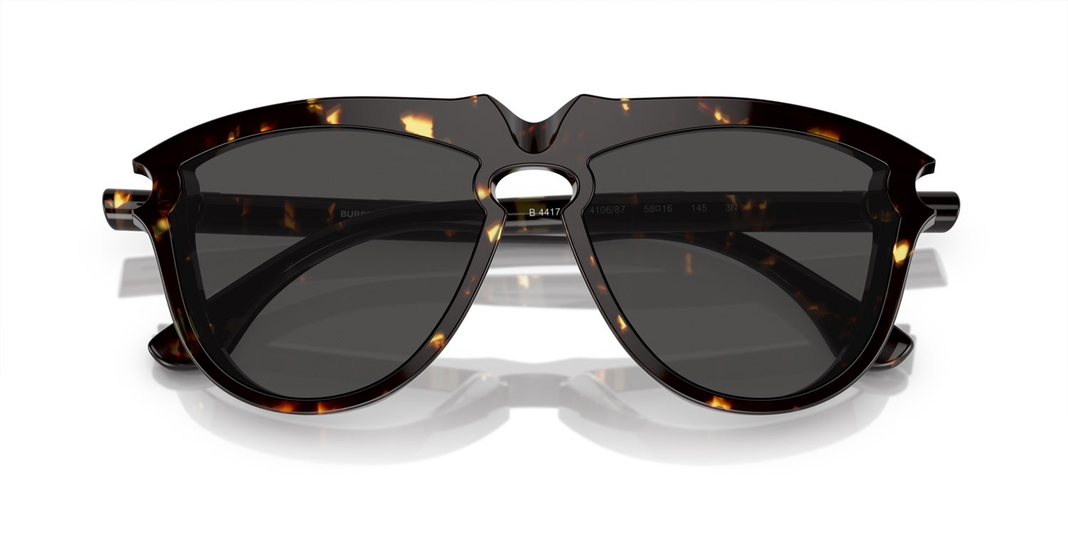 Sonnenbrillen Burberry BE 4417U (410687) farbe havana scuro form aviator gläser grigio scuro
