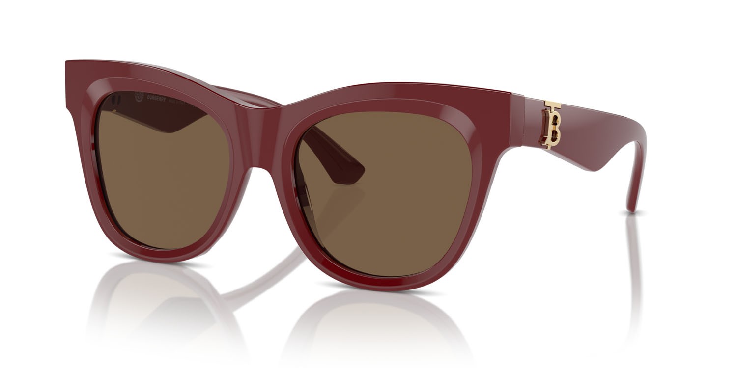 Occhiali da sole Burberry BE 4418 (411973) colore bordeaux forma quadrato lenti marrone scuro