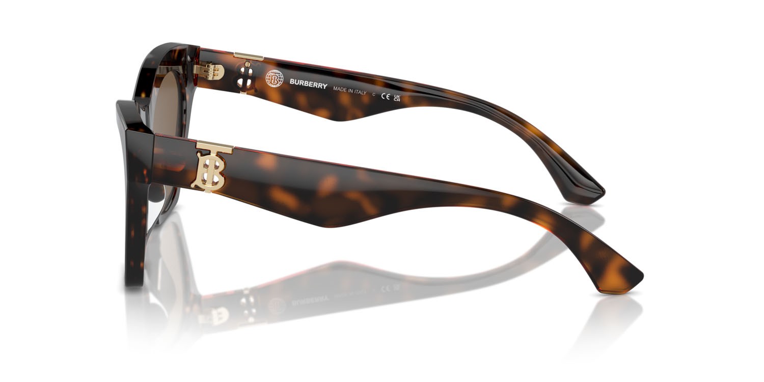 Sunglasses Burberry BE 4420U (300273) color havana scuro shape cat eye lenses marrone scuro
