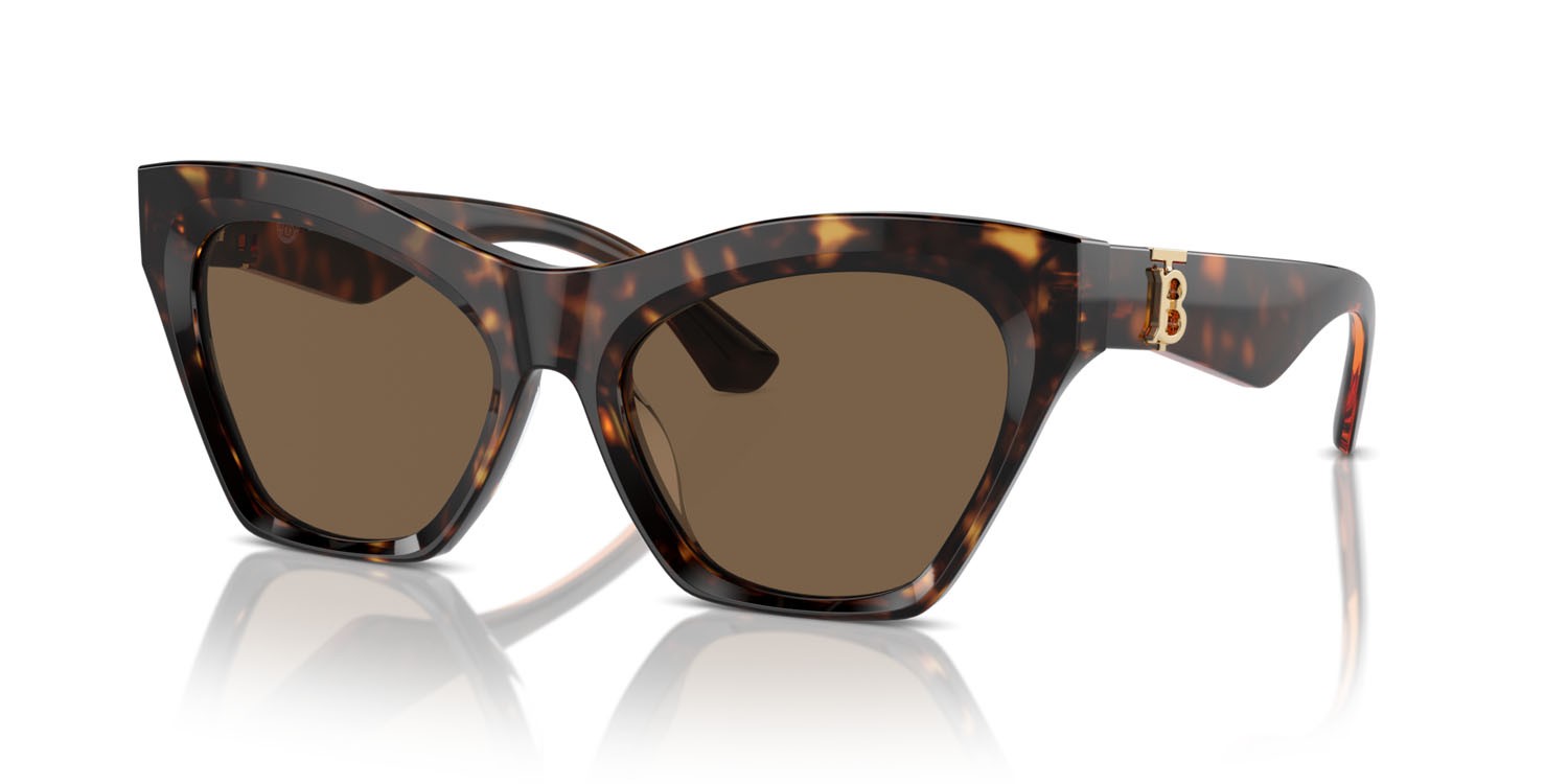 Sunglasses Burberry BE 4420U (300273) color havana scuro shape cat eye lenses marrone scuro