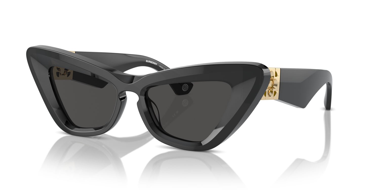 Occhiali da sole Burberry BE 4421U (411287) colore grigio scuro forma cat eye lenti grigio scuro