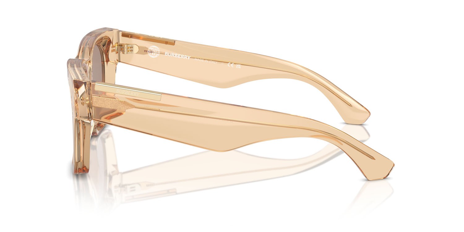 Occhiali da sole Burberry BE 4424 (40635A) colore marrone forma quadrato lenti marrone chiaro a specchio/flash oro