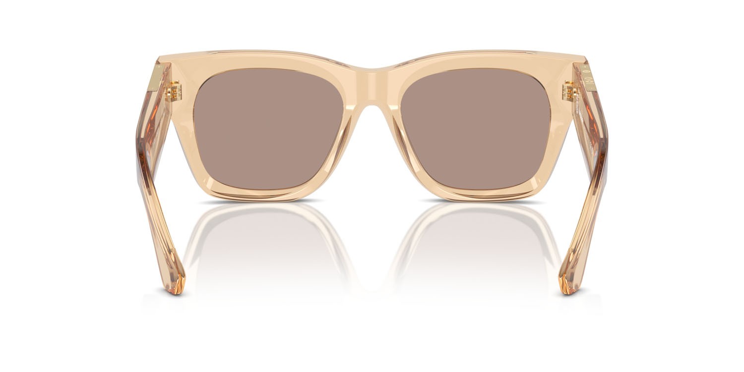 Occhiali da sole Burberry BE 4424 (40635A) colore marrone forma quadrato lenti marrone chiaro a specchio/flash oro