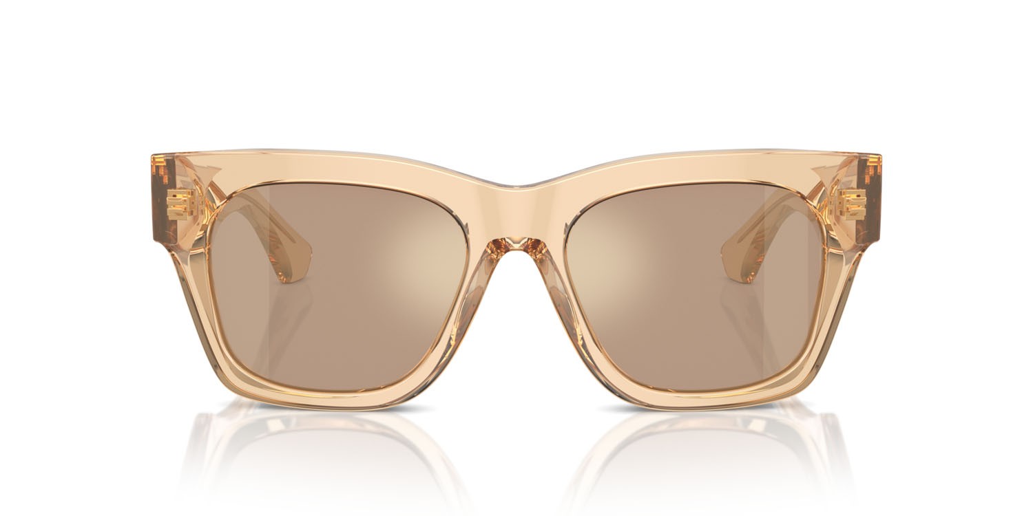 Occhiali da sole Burberry BE 4424 (40635A) colore marrone forma quadrato lenti marrone chiaro a specchio/flash oro